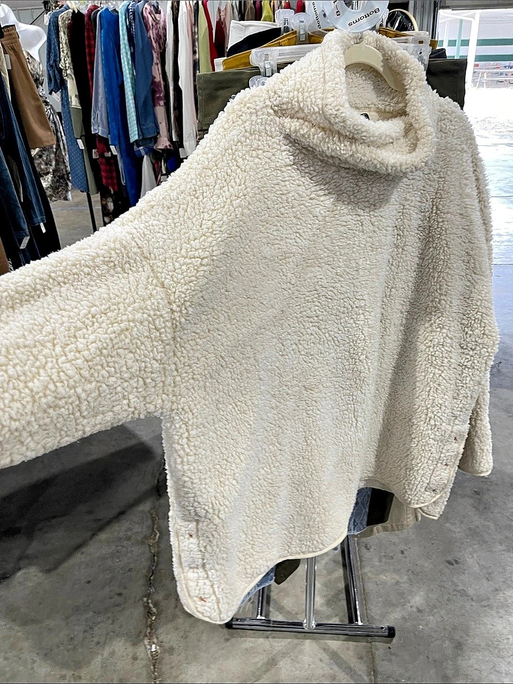 Xersion Teddy Fleece Pullover Cream Size 3X